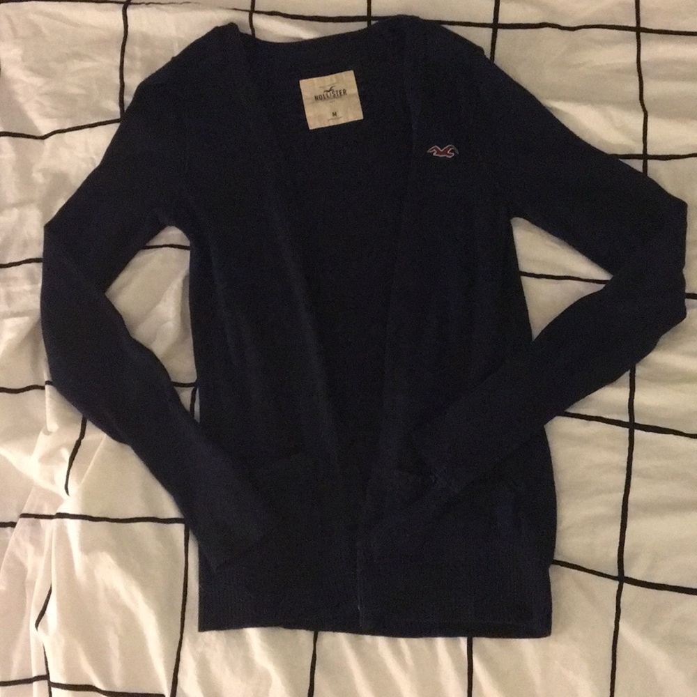navy blue Hollister cardigan